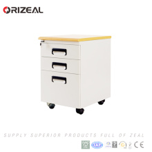 Orizeal high quality 3 drawer metal file cabinet mobile pedestal(OZ-OMP004)